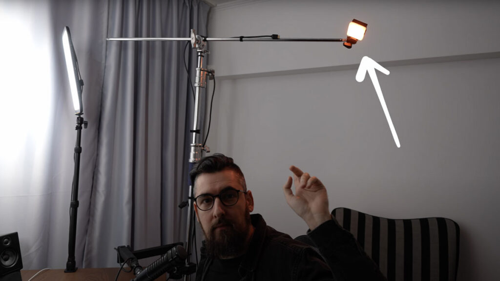 YouTube lights setup Hair light setup